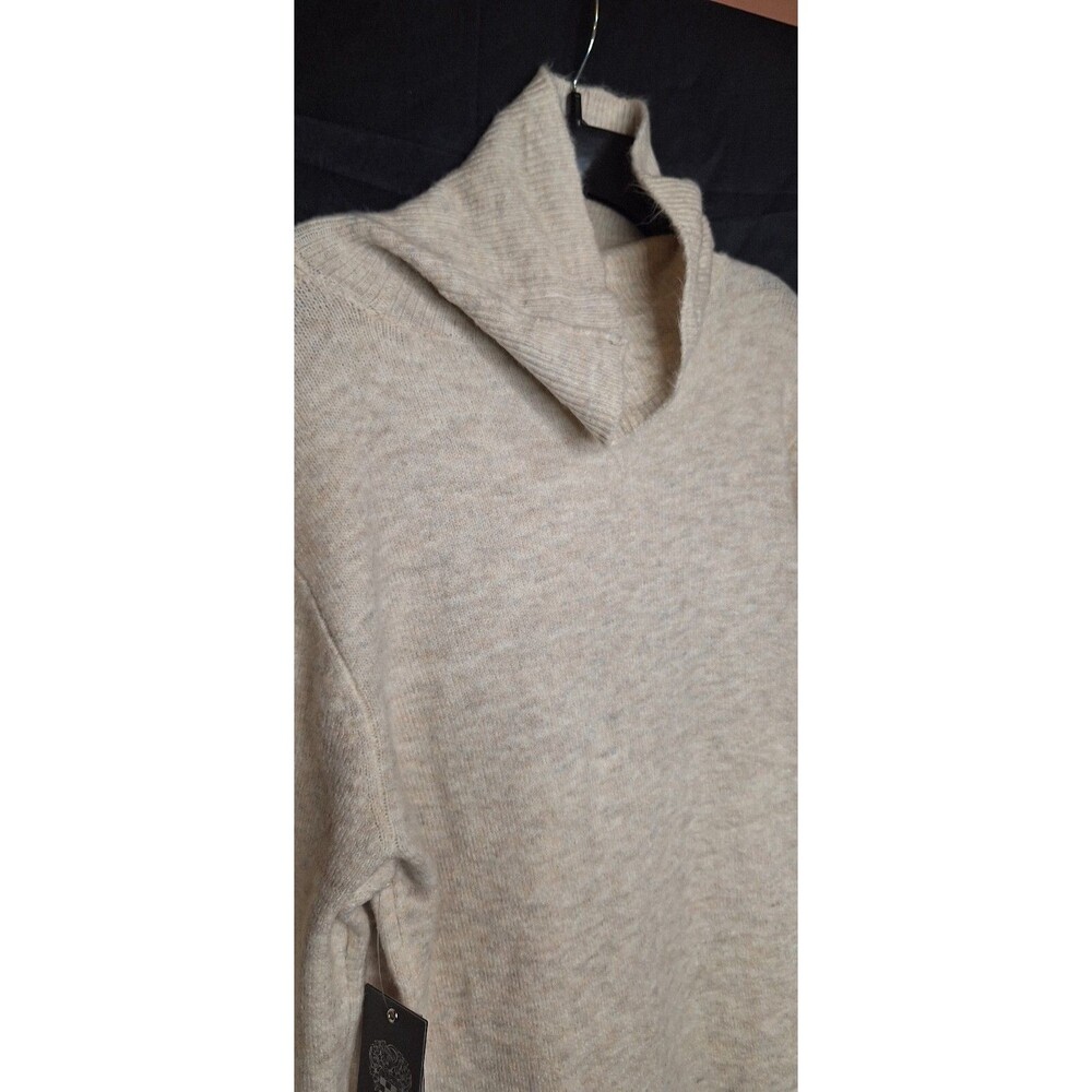 Vince Camuto Women L Turtleneck Sweater Dress Long Sleeve Heathered Beige NWT - Picture 4 of 8